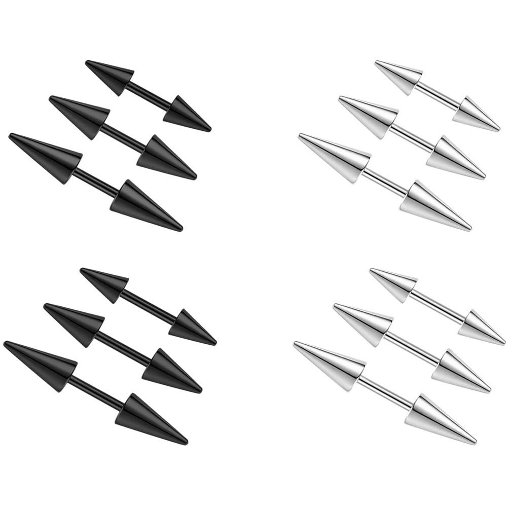 2Pcs 16G Spike Eyebrow Piercin - огляд і ціна Rook Curved Barbell