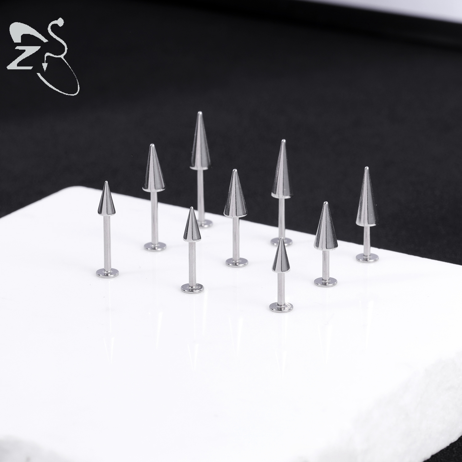 ZS 3pcs/lot 16g Cone Spike Lab - огляд і ціна Rook Curved Barbell
