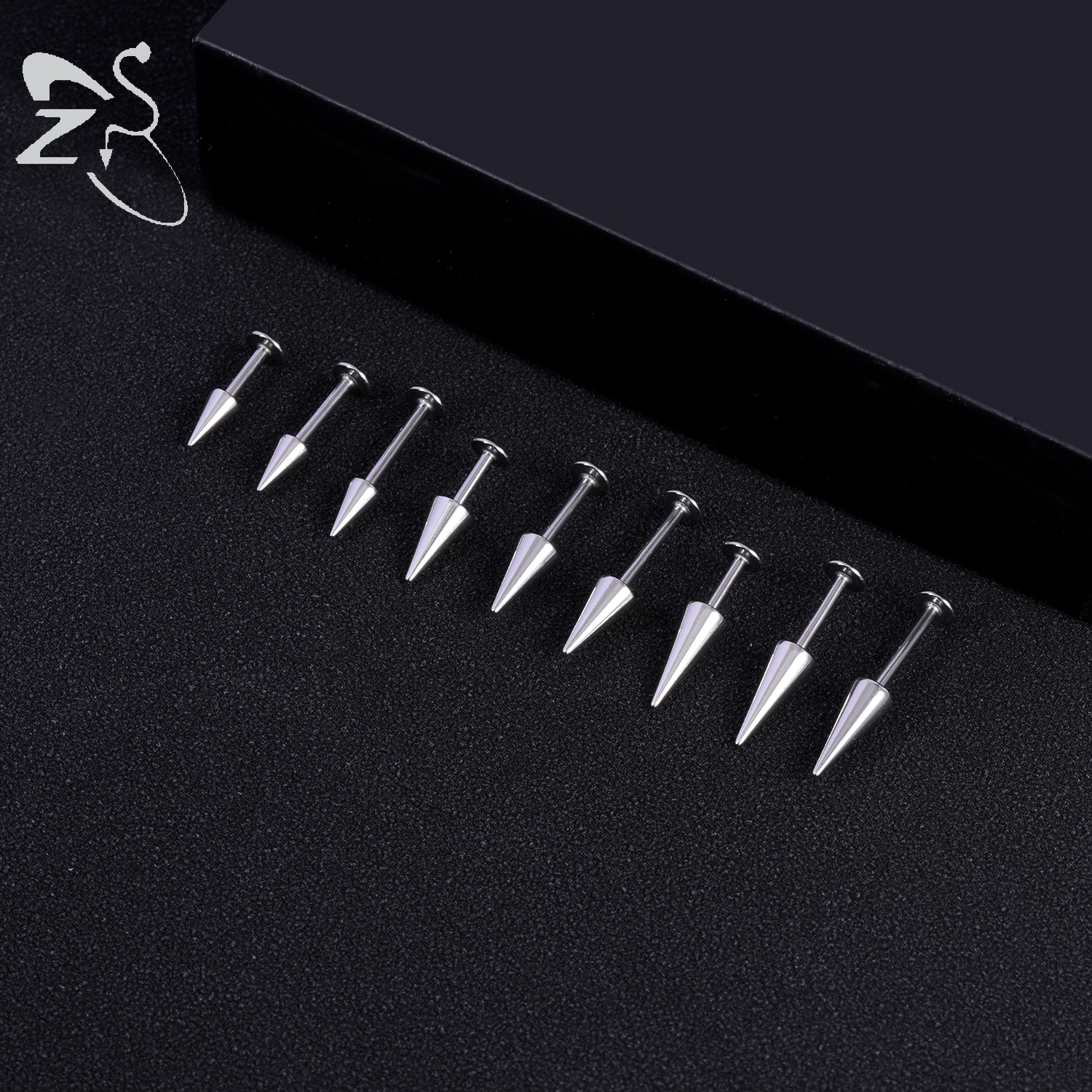 ZS 3pcs/lot 16g Cone Spike Lab - огляд і ціна Rook Curved Barbell