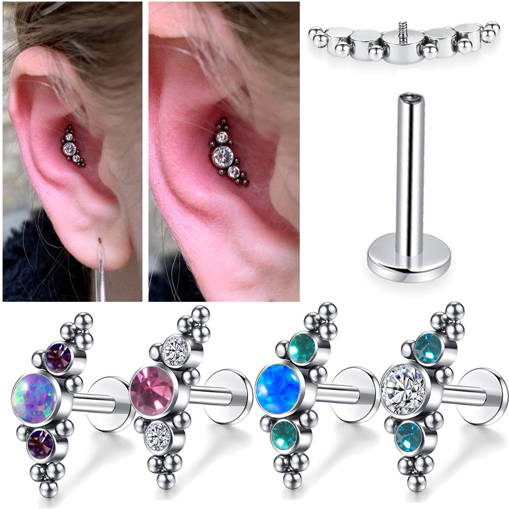 4PCS 316L Surgical Steel 16G   - огляд і ціна Cluster Stud Ear