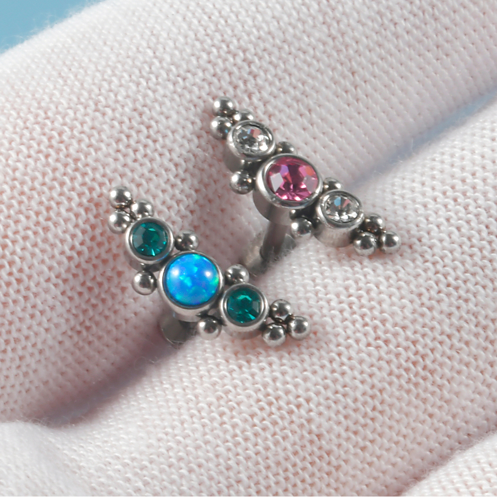 4PCS 316L Surgical Steel 16G   - огляд і ціна Cluster Stud Ear
