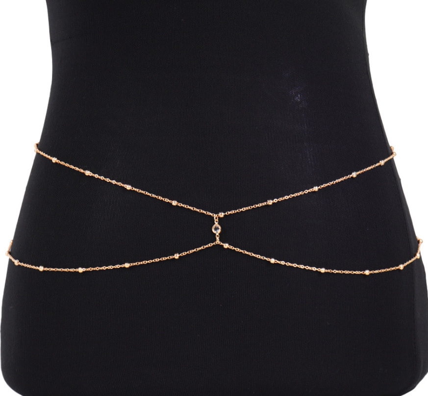 Clear Rhinestone Beaded Belly  - огляд і ціна Body Jewelry Outfit