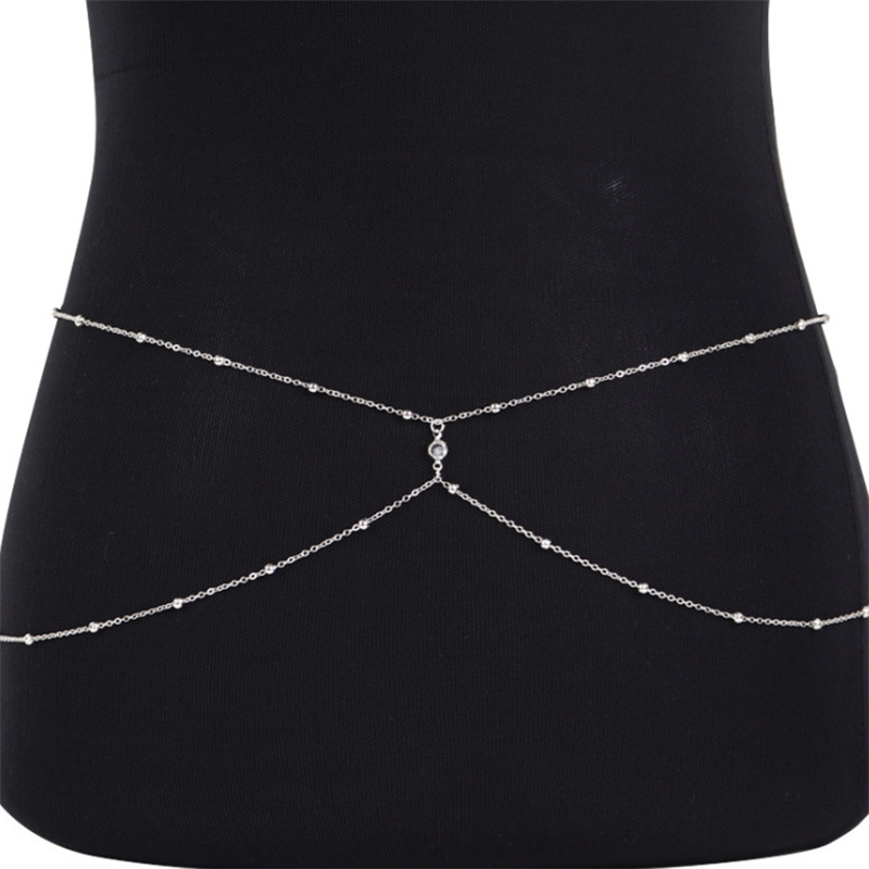 Clear Rhinestone Beaded Belly  - огляд і ціна Body Jewelry Outfit