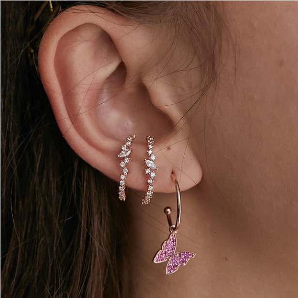 sparking bling cz cluster stud - огляд і ціна Cluster Stud Ear