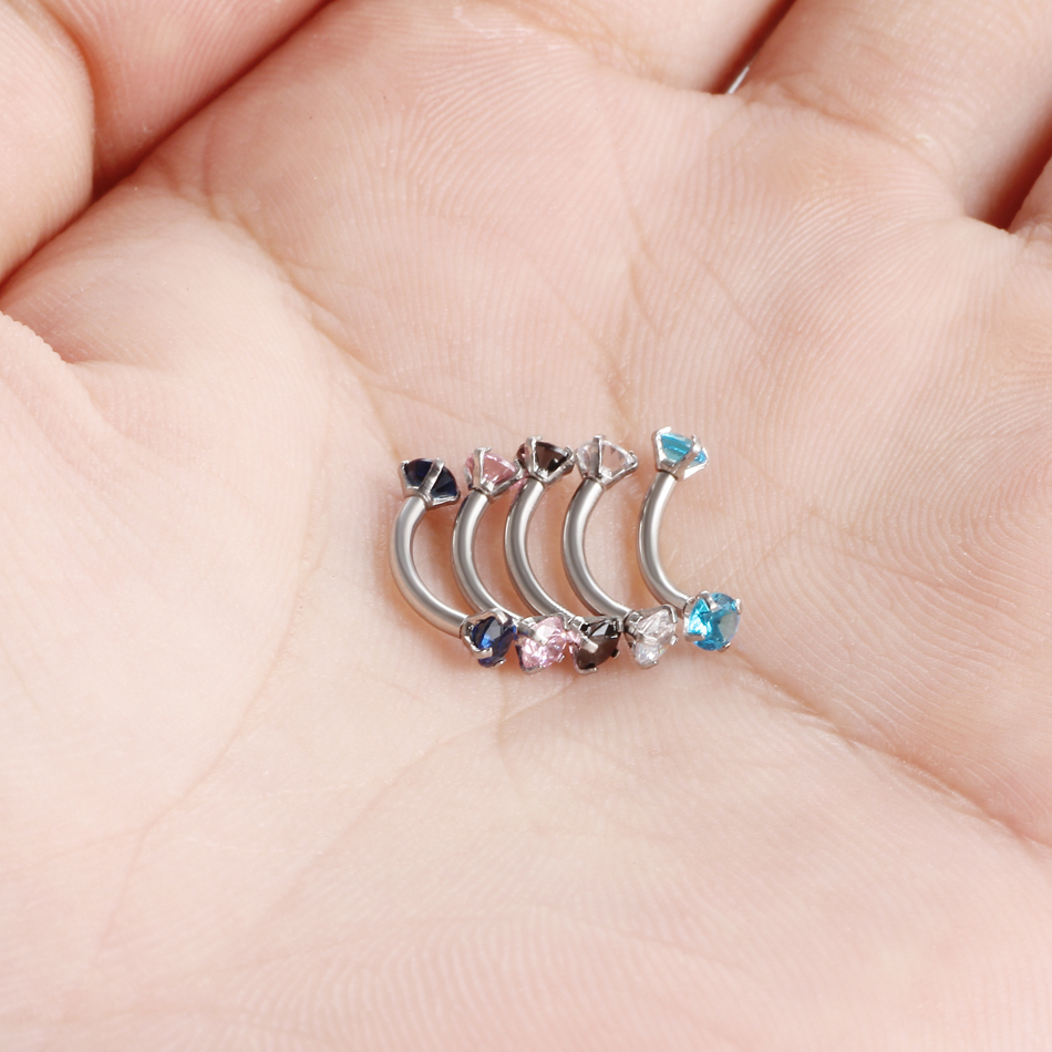 1PC Steel Curved Barbell Pierc - огляд і ціна Rook Curved Barbell
