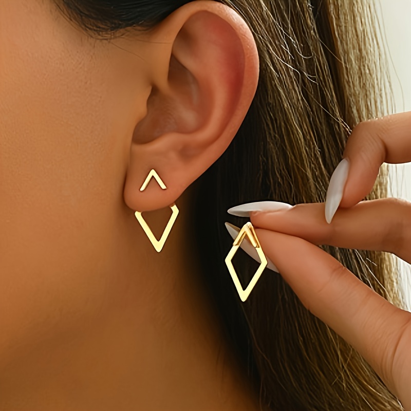 1 Pair Geometric Triangle Stud - огляд і ціна Body Jewelry Earrings