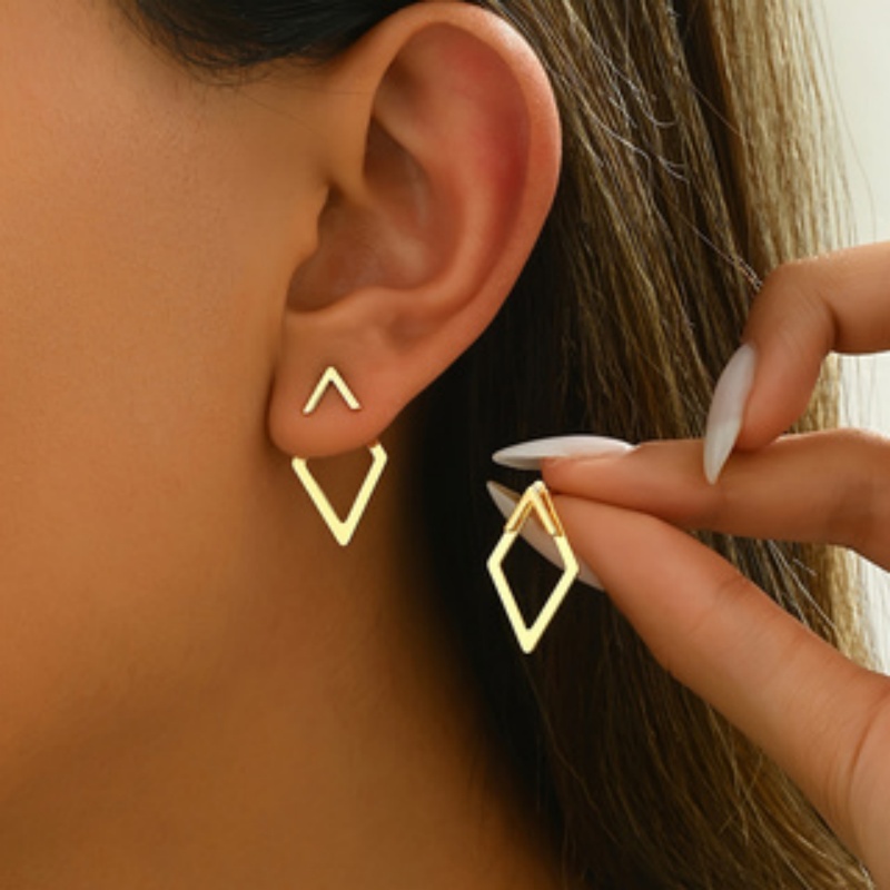 1 Pair Geometric Triangle Stud - огляд і ціна Body Jewelry Earrings