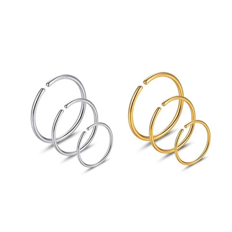 6pcs/lot Hypoallergenic Nose R - огляд і ціна Body Jewelry Earrings