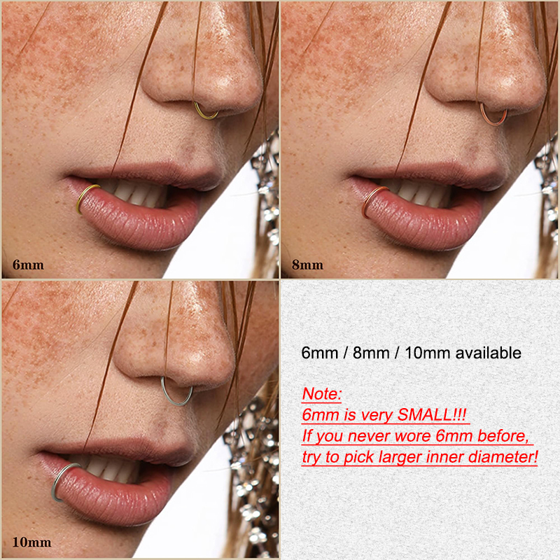 6pcs/lot Hypoallergenic Nose R - огляд і ціна Body Jewelry Earrings