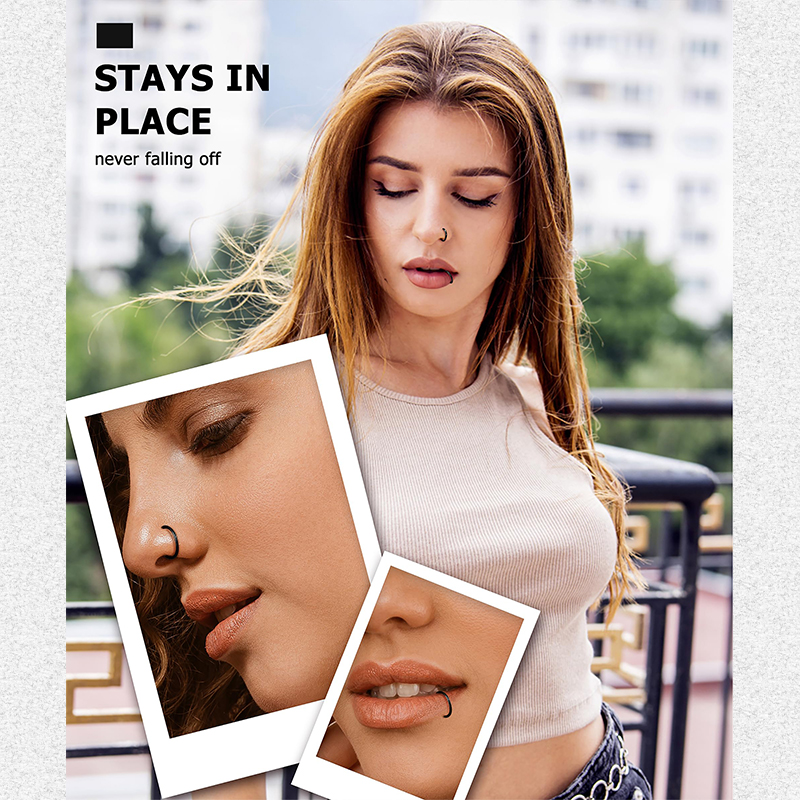 6pcs/lot Hypoallergenic Nose R - огляд і ціна Body Jewelry Earrings