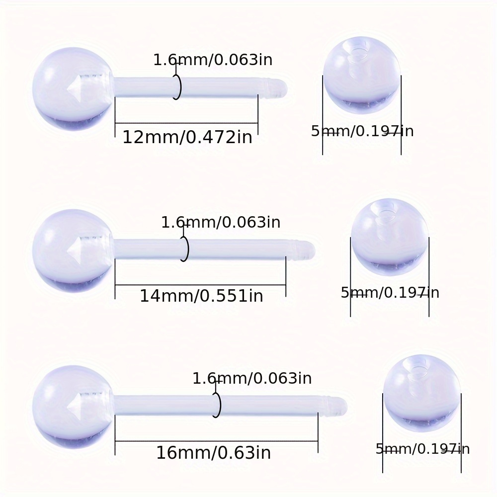 3pcs/Set (Each Size 1pc) Soft  - огляд і ціна Body Jewelry Stores