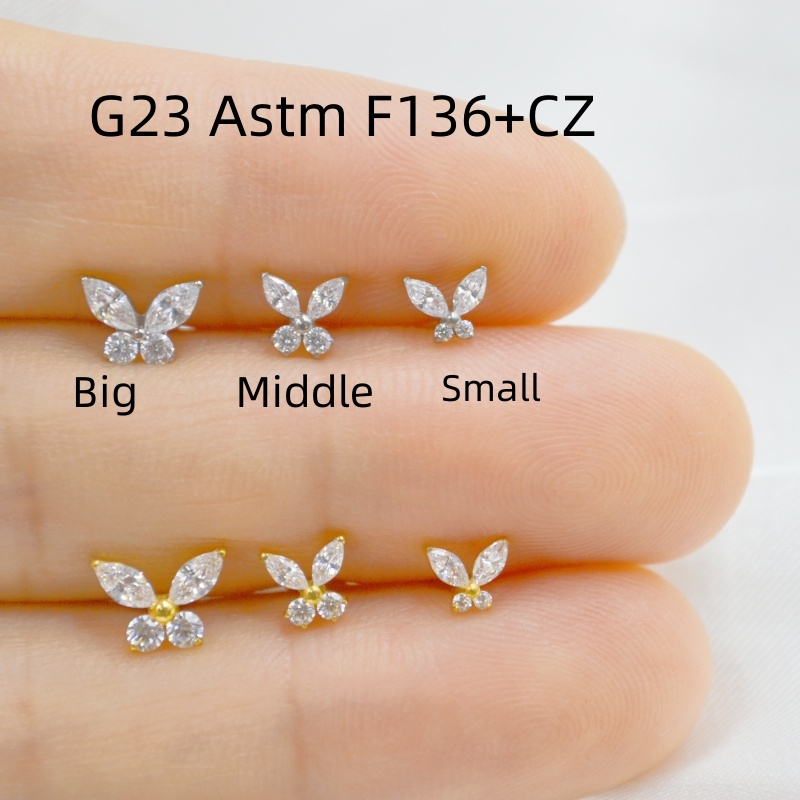 10pcs 16G G23 Titanium Astm F1 - огляд і ціна Rook Curved Barbell