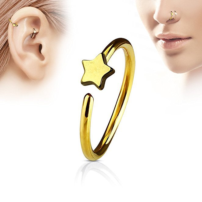 1Pcs Stainless Steel Star Nose - огляд і ціна Body Jewelry Cartilage Earrings