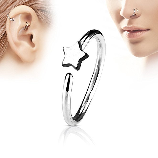 1Pcs Stainless Steel Star Nose - огляд і ціна Body Jewelry Cartilage Earrings