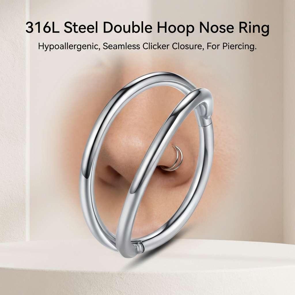 316L Stainless Steel Double La - огляд і ціна Body Jewelry For Sensitive Skin