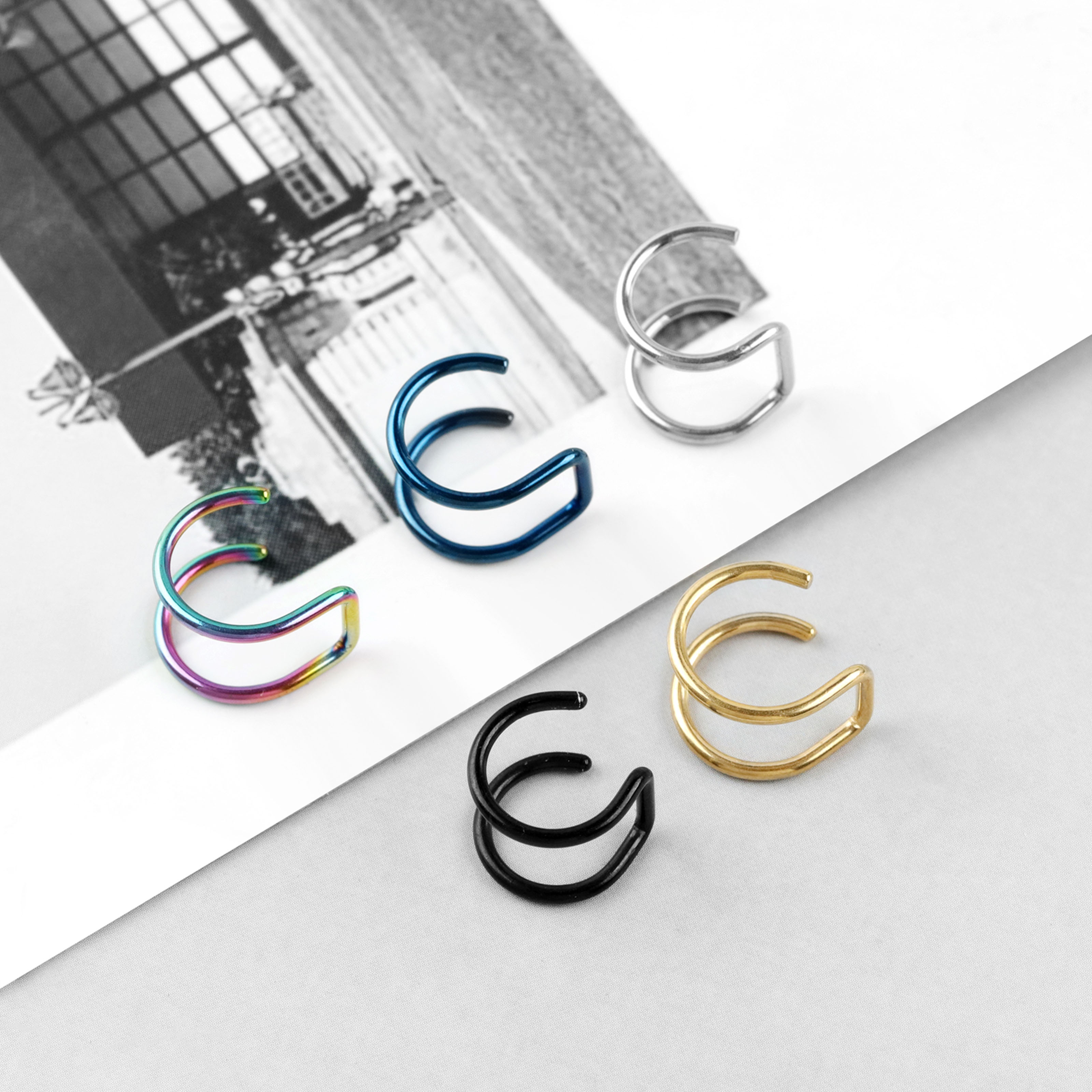 2pcs New No-Piercing Ear Cuffs - огляд і ціна Body Jewelry Cartilage Earrings