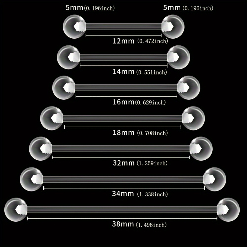 JKC Store 10pcs Acrylic Barbel - огляд і ціна Body Jewelry Stores