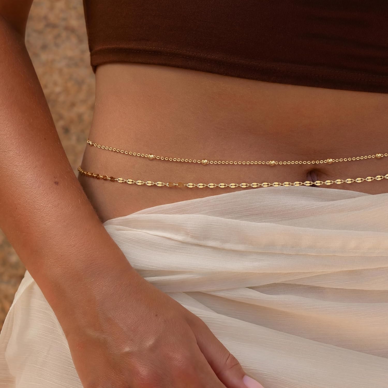 14K Gold Plated Waist Chain Wo - огляд і ціна Body Jewelry Outfit