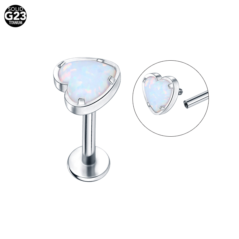 1PC Titanium 16G CZ Gem Labret - огляд і ціна Cluster Stud Ear